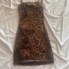 Questions? Leave A Comment Below! Casual Brown Tiger Print Dress, Brown Sleeveless Tiger Print Dress, Sleeveless Brown Tiger Print Dress, Tiger Mist, Leopard Animal, Velvet Dress, Printer, Animal Print, Velvet