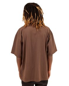 Garment-Dyed Crewneck T-Shirt - MOCHA - 5XL | Shaka Wear Men's Garment-Dyed Crewneck T-Shirt in Mocha Size 5XL Brown Short Sleeve Shirt For Streetwear, Brown Relaxed Fit Shirt For Streetwear, Brown Relaxed Fit Streetwear Shirt, Brown Oversized Short Sleeve T-shirt, Oversized Brown Cotton T-shirt, Brown Oversized Short Sleeve Tops, Relaxed Fit Brown Shirt With Crew Neck, Brown Relaxed Fit Crew Neck Shirt, Shaka Wear