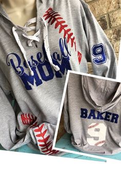 Baseball Shirt Designs, Baseball Sweatshirts, Sports Mom Shirts, Baseball Hoodie, Single Shirt, Team Mom, Baseball Mom Shirts, Mom Hoodies, Cute Shirt Designs