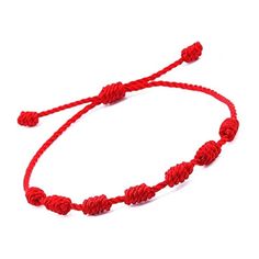 Brand New 3.8 Inches Casual Red Braided Bracelets As Gift, Casual Red Braided Bracelets For Gift, Casual Red Jewelry With Sliding Knot, Trendy Adjustable Red Braided Bracelets, Trendy Red Adjustable Braided Bracelets, Casual Red Jewelry For Gifting, Casual Red Jewelry For Gifts, Red Adjustable Casual Jewelry, Protection Bracelet