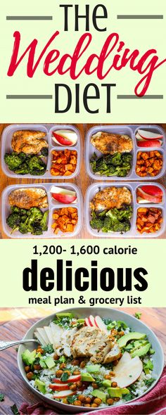 Wedding Diet Meal Plan, Meal Plan Week, Wedding Diet, Program Diet, Popular Diets, Low Carb Diets, Diet Ideas