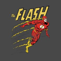 the flash running in front of a black background