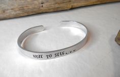 "Note to self... hidden message bracelet with secret message inside, you got this, motivational gift,   stacking aluminum cuff, perfect affirmations gift for daughter or best friend gift for new job. This bracelet is made with heavy gauge aluminum and measures 1/4\"x6\", this bracelet fits most and can be slightly adjusted. Bracelet is hand stamped on both sides, inside with \"you got this\" motivational   message only you can see. All Jewelry is made to order.   Please refer to our shop policy for more information about shipping and returns.  Hand Stamped Jewelry can have flaws and misalignments, each piece is unique and may have a  difference than pictured. Your purchase will be shipped in a gift box ready for giving." Bracelet Message, Graduation Gifts For Daughter, Motivational Message, Encouragement Gift, Message Bracelet, Hidden Message, Hidden Messages, Encouragement Gifts, Motivational Gifts