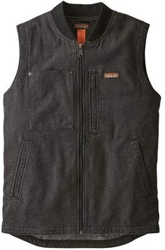 Patagonia Men's All Seasons Hemp Canvas Vest Winter Utility Vest For Outdoor Work, Utility Vest For Outdoor Work In Fall, Fall Utility Vest For Outdoor Work, Outdoor Vest With Functional Pockets For Fall, Cotton Vest With Functional Pockets, Outdoor Fall Vest With Functional Pockets, Cotton Sleeveless Vest With Functional Pockets, Sleeveless Cotton Vest With Functional Pockets, Functional Cotton Outerwear For Hiking