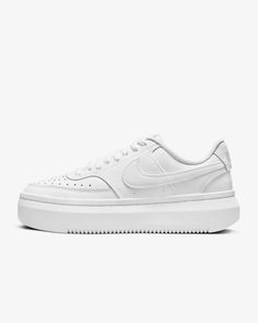 Nike Women's Court Vision Shoes Alta White/White/White DM0113 100 - APLAZE Nike Court Vision Alta, Mens Blundstone, Blundstone Mens, Nike Court Vision, Georgia Boots, Court Vision, Mens Skechers, Athleisure Casual, Mens Uggs