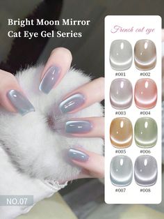 5ml Crystal Moonlight Cat Eye Nail Polish Gel 2024 New Flash Reflective Glass Bead Cat Magnet Gel Porcelain White  Nail DIY Decoration Multicolor    ABS  Peel-Off Nail Polish   Nail,Hand & Foot Care, size features are:Bust: ,Length: ,Sleeve Length: Cat Eye Nail Polish, Cat Magnet, Cat Eye Nail, Cat Eye Nails Polish, Nail Polish Gel, Nail Swag, White Nail, Diy Decoration