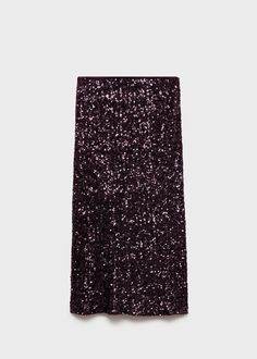 Sequin midi skirt - Women | MANGO USA Black Sequin Skirt, Sequin Midi Skirt, Christmas Tree Accessories, Hosting Christmas, Maternity Shops, Sequin Fabric, Top Gifts, Women Skirts Midi, Beauty Gift