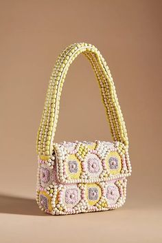 Women's Bags - Handbags, Purses & More | Anthropologie Fancy Hands, Perfect Handbag, Green Fits, Beaded Bag, Beaded Handbag, Unique Bags, Mini Shoulder Bag, Beaded Bags