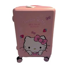 Brand New Super Cute Hello Kitty Carry On Luggage. 19*14 Inch. ***Price Is Firm*** It Has Already Been Reduced. Pink Hello Kitty Shoulder Bag For Travel, Sanrio Suitcase, Sanrio Luggage, Travel Shoulder Bag In Pink With Hello Kitty Print, Playful Hello Kitty Travel Bag, Sanrio Bag, Carry On Luggage, Travel Bags, Carry On