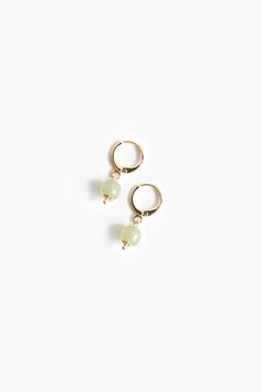 seree-berry-small-gold-hoop-green-jade-earrings Gold And Green, Ear Candy, Shades Of Gold, Bead Earrings, Green Bead, Hot Summer, Summer Days, Beaded Earrings, Berry