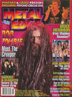 the front cover of metal boss magazine with long hair and dreadlocks on it