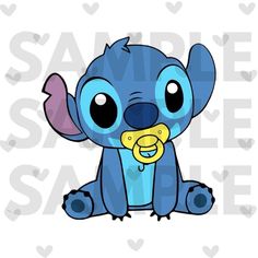 an adorable little blue elephant with big eyes sitting down and holding a yellow object in its mouth