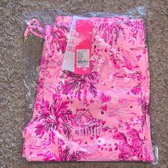 Nwt Lilly Pulitzer Emora Knit Pant Pink Blossom Wild About You Sz S. Smoke Free And Pet Free Home. Pink Pajamas With Pockets, Purple Pants For Pajama Party, Purple Bottoms For Spring Pajama Party, Purple Bottoms For Pajama Party In Spring, Spring Pink Swimwear With Elastic Waistband, Pink Swimwear With Elastic Waistband For Spring, Pink Beachwear Bottoms With Pockets, Purple Bottoms For Summer Pajama Party, Purple Bottoms For Pajama Party In Summer