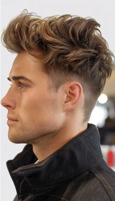 Classic Quiff Hairstyles Men, Textured Quiff Men's Hairstyle, Korean Short Haircuts, Goddess Braids Bob, Braids Bob Hairstyles, Braids Hairstyles Men, Layered Haircuts Korean, Masculine Haircuts, Haircuts Korean