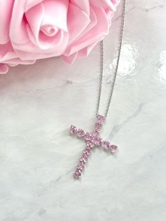 🎀 Shop “PINK HEART” cross necklace at www.EcstasyJewellery.com

#rings #jewelry #diamonds #sterlingsilver #promisering #giftforher #luxuryonabudget #luxury #bijouxargent925 #lovestory #love #viral #fy #foryou #engagement Heart Cross Necklace, Jewelry Diamonds, Faith Love, Pink Hearts, Gold Collection, Rings Jewelry, Pretty Jewellery, Earring Gifts, Pink Heart