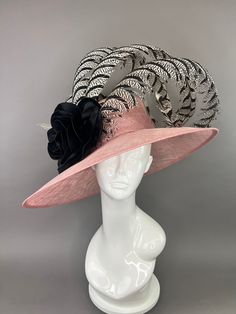 Kentucky Derby Women, British Hats, Ladies Dress Hats, Sinamay Hat, Womens Tea, Pink Fascinator, White Lady, Sinamay Hats, Hat Base