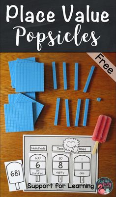 place value popsicles for learning numbers and counting