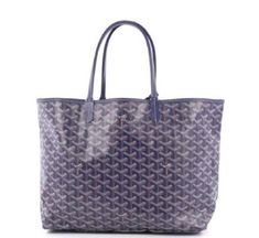 Blue Goyard Tote, Shopper Bag, St Louis, Leather Handle, Handbag Accessories