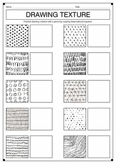 the drawing texture sheet is shown in black and white, with different patterns on it