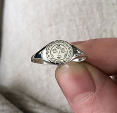 Engraved Collection — Claus Jewelry Silver Signet Ring With Intricate Design As A Gift, Silver Celestial Style Signet Ring For Gift, Silver Engraved Moon-shaped Jewelry, Silver Carved Signet Ring Gift, Claus Jewelry, Sterling Silver Star-shaped Signet Ring For Gift, Botanical Collection, Jewelry Silver, Silver Diamonds