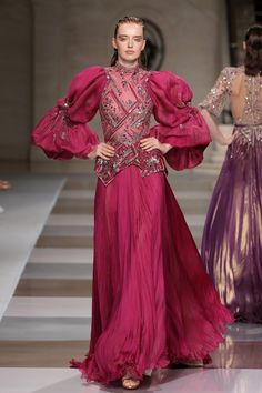 Ziad Nakad F/W Haute Couture 2019. Extravagant Dresses, Pant Suits