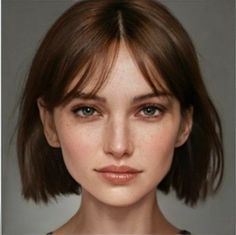 Haircut For Short Hair Bangs, Short Chin Length Hair Straight, Short Fine Bob Hairstyles, Short Hair Styles Chin Length, Chin Length Hair Middle Part, Bob With Curtain Bangs Side Part, Short Chin Length Hair With Bangs, Chin Length Hair Straight, Chin Short Hair