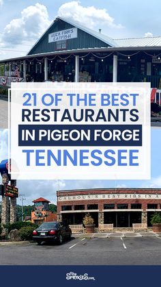 the best restaurants in pigeonon for tennessee