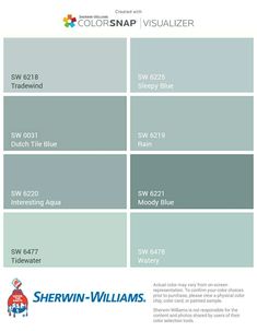 the color scheme for sheryln - williams's paint swatches