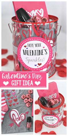 valentine's day gift idea in a bucket