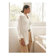 Description: New With Tags. This Embroidered Oversized Shirt By Matteau Is An Update On Classic Shirting Featuring Intricate Linear Embroidery For An Elegant And Subtle Detail. Made From A Lightweight Cotton, This Shirt Features A Single Front Pocket, Back Yoke With A Wide Box Pleat And Curved Front And Back Hem. Style Yours As A Layering Piece Or Tucked In On Its Own For A Fresh Yet Refined Look. Material: 100% Cotton Color: White Linear Embroidery, White Hooded Sweatshirt, Black And White Girl, White Top Women, Cotton Poplin Shirt, Hem Style, Poplin Shirt, Embroidered Shirt, White Sweatshirt