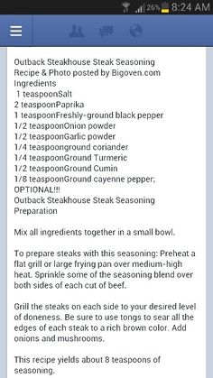 the recipe is displayed on an iphone screen