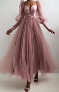 Custom Prom Dress, Unique Prom Dresses, Tulle Prom Dress, Tulle Fabric, Evening Party Dress, Halter Style, Mermaid Dress, V Neck Dress, Dusty Pink