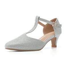 DADAWEN Elegant T-strap pumps are a must have for every womans wardrobe.DADAWEN Elegant T-strap pumps are a must have for every womans wardrobe. Upper MaterialSynthetic leather Sole MaterialRubber Shoe Width: Medium Heel Height2.16" ColorSilver Heels Shoe Size8.5US Size: M.  Color: Silver.  Gender: female.  Age Group: adult. Mary Jane Dress, Kitten Heel Shoes, Shoes Silver, Womens Mary Janes, Silver Pumps, Mary Jane Shoes Womens, Jane Dress, Platform Heels Chunky, Mary Jane Pumps