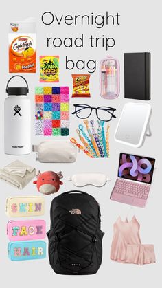 there are many items that can be found in the bag on this page, including an open laptop