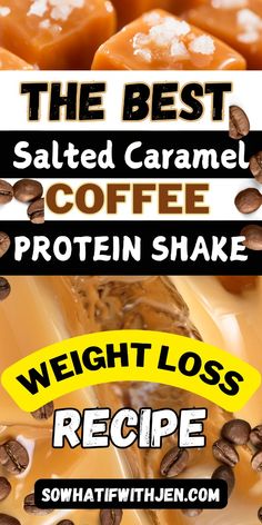 This Salted Caramel Coffee Weight Loss Protein Shake has it all and is one of my absolute favorite protein powder smoothie recipes. It's Low-Carb, Low-Sugar, Keto-Friendly and packed with plenty of high quality protein and a good amount of healthy fats like coconut oil. Not to mention it is so stinking DELICIOUS. It's the perfect satisfying weight loss dessert to end your intermittent fasting eating window with too. This is going to be your next favorite healthy protein shake recipe. Weight loss never tasted so good. Caramel Premier Protein Recipes, Protein Shakes For Fat Loss, Premier Protein Smoothie Recipes, Protein Powder Smoothie Recipes, Healthy Protein Shake, Healthy Protein Shake Recipes, Salted Caramel Smoothie, Homemade Protein Shakes