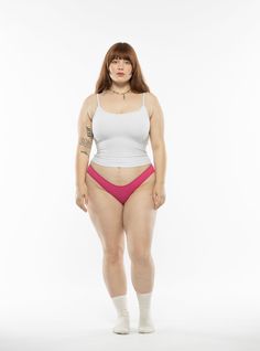 Pink Reference Poses Clothes, Plus Body Reference, Natural Figure Poses, Look Back Pose Reference, Simple Full Body Tattoo, Cubby Body Type, Slim Chubby Body Reference, Body Types Reference Photography, Big Woman Photoshoot