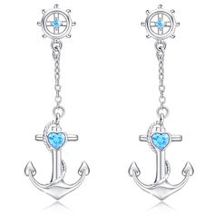 PRICES MAY VARY. 🌟【Meaning of the Anchor Thread Earrings】Anchor is a very important facility to the ship, because it can make the ship stable and the ship will not lose its way. Therefore people love anchor, for it can bring us direction and the sense of security! Just gift it to your sailor or your love ones for the great meaning! 💎【Material of the Sailor earrings】anchor leverback earrings is made of 100% 925 sterling silver, which is nickel-free, lead-free and cadmium-free. It is hypoallerge Anchor Theme Gifts, Anchor Earrings Stud, Anchor Jewelry, Anchor Earrings, Nautical Jewelry, Thread Earrings, Earring For Women, Leverback Earrings, Set Sail