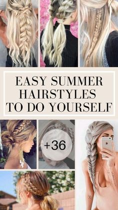 Summer Concert Hairstyles, Easy Summer Hairstyles For Medium Hair, Simple Summer Hairstyles, Hairstyles To Do Yourself, Beach Hairstyles For Long Hair, Simple Summer, Summer Hairstyles For Medium Hair, Diy Summer, Easy Summer Hairstyles