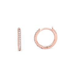 The handcrafted 14K Pave Huggie Hoop Earrings are precision handset with approx. 0.08-0.16ct of high quality natural G color VS2 clarity diamonds. These elegant earrings add sparkle and class to your everyday style. Small 9mm 0.08ct Medium 11mm 0.13ct Large 13mm 0.16ct Solid 14K Gold Lifetime Guarantee Handcrafted Rose Gold Diamond Hoop Earrings With Single Cut Diamonds, Rose Gold Hoop Earrings With Single Cut Diamonds, Rose Gold Huggie Hoop Earrings Vvs Clarity, Rose Gold Small Hoop Huggie Earrings With Diamond Accents, Rose Gold Small Hoop Diamond Earrings, Minimalist Round Hoop Earrings With Single Cut Diamonds, Minimalist Hoop Earrings With Single Cut Diamonds, Minimalist Hoop Earrings With Single-cut Diamonds, Minimalist Small Hoop Brilliant Cut Diamond Earrings