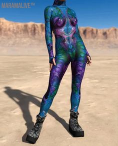 Colorful 3D Printing CyberPunk Rainbow Jumpsuit Halloween Holiday Party Cosplay Costume Elastic Bodysuits Rompers Women Zentai Rainbow Jumpsuit, Vibrant Personality, Cosplay Armor, Rompers Women, Cosplay Costume, Body Painting, Holiday Party, 3d Printed, Cosplay Costumes