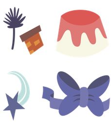 an image of various objects that can be used to decorate cakes and cupcakes