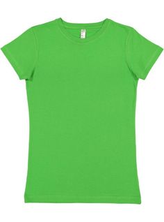 Ladies' Junior Fit T-Shirt - APPLE - M | LAT Women's Junior Fit T-Shirt in Green Apple Size Medium | Cotton Fitted Green Tops, Fitted Basic Pre-shrunk T-shirt, Cheap Green T-shirt, Plain Green T-shirt For Spring, Fitted Plain Cotton T-shirt, Cheap Stretch Green T-shirt, Cheap Green Women's T-shirt, Green Cotton Workout T-shirt, Green Stretch Breathable T-shirt