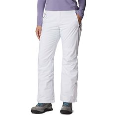 evo.com | Columbia Insulated Pants > Start your ski day off right with the Columbia Shafer Canyon Pants. The Omni-Tech | Women's Columbia Shafer Canyon Pants 2022 - 1X White Tech Women, Snow Sports, Ski Pants, Body Heat, Columbia Sportswear, Range Of Motion, In The Mountains, Day Off, Casual Pants