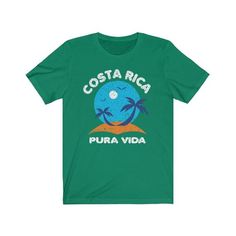 Costa Rica Pura Vida Shirt ~ Costa Rica Beach ~ Costa Rica Vacation ~ Costa Rica Souvenir T-Shirt Un Vacation Costa Rica, Costa Rica Pura Vida, Costa Rica Beach, Costa Rica Beaches, Best Gifts For Girls, Costa Rica Vacation, Surf Shirt, Rain Forest, Raglan Tee