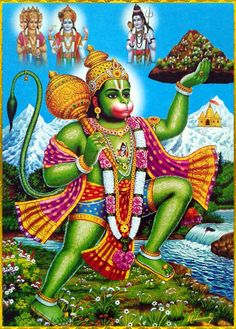 the hindu god is depicted in this painting