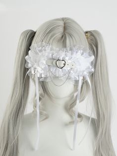 The price is for a blindfold only, others are not included. Adjustable White Harajuku Style Headband, White Harajuku Headband For Party, White Harajuku Style Party Headband, Idol Oc, Crazy Clothes, Male Steampunk, Steampunk Fashion Female, Steampunk Fashion Male, Oc Outfits