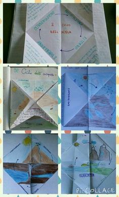 the instructions for how to make an origami sailboat with pictures on it