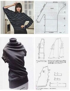 an image of a woman's top pattern and instructions for the sewing project,