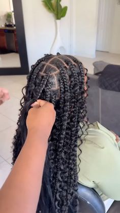 Large Boho Braids Tut!🔥😍#shorts #bohobraids #boho #hairstyles #braids #foryou #trending #blowup - YouTube Cute Goddess Braids Hairstyles, Goddess Braids How To, How To Make Boho Braids, Bahamian Braids, Large Knotless Goddess Braids, Boho Hairstyles Braids, Boho Box Braids Hairstyles, Goddess Braids Large, Braids With Loose Hair