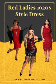 Do you have a red themed party or event coming up? Need inspiration? Check out all our stunning 1920s & Great Gatsby Red Dresses - Click Here to see them all! Red Gatsby Dress, Red Themed Party, Red Flapper Dress, Gatsby Party Outfit, 1920s Great Gatsby, 21st Ideas, 1920s Costume, 1920s Fashion Dresses, Flapper Dresses